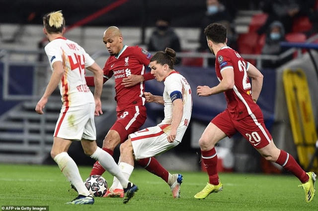 Leipzig không thể ghi nổi bàn vào lưới Liverpool.  