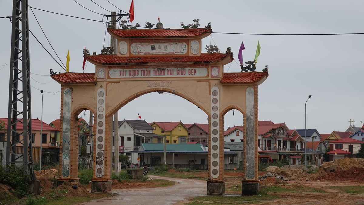 Khu dân cư nông thôn mới kiểu mẫu thôn Thanh Hải ngày càng khang trang, trù phú.