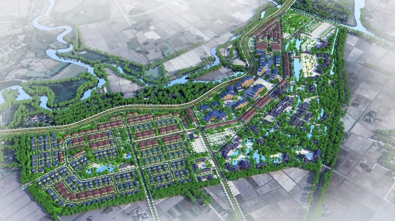 Sun Beauty Onsen tái hiện một “Nhật Bản thu nhỏ” giữa thiên nhiên Quảng Xương yên bình. Ảnh phối cảnh minh họa.