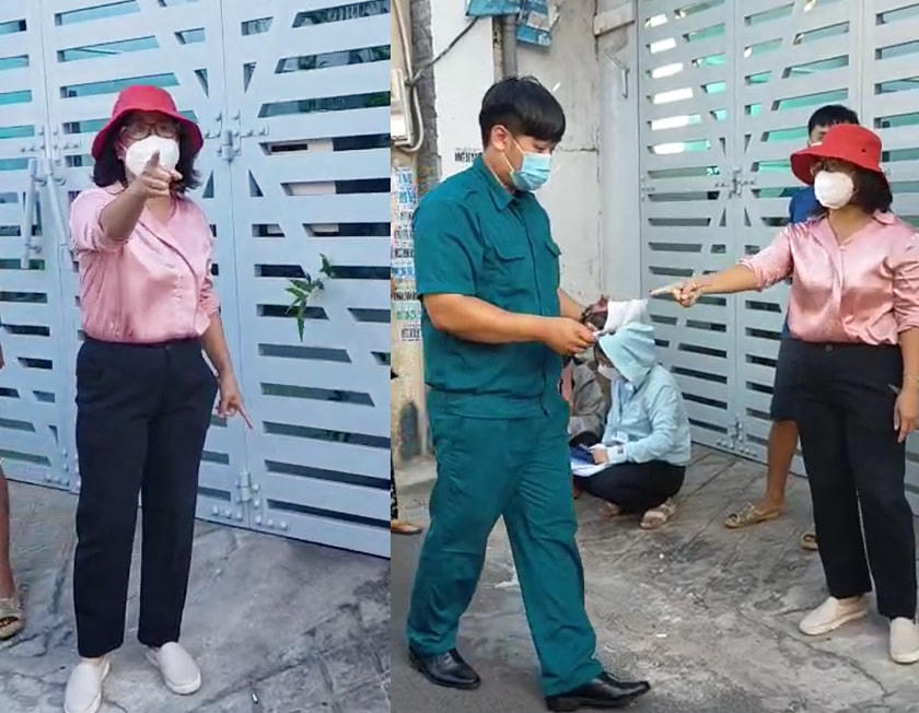 Cách hành xử chưa chuẩn mực của vài cán bộ thể hiện trong clip khiến nhiều người dân không đồng tình. 