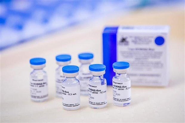 Vaccine ngừa Covid-19 Sputnik V của Nga. Ảnh: AFP/TTXVN.
