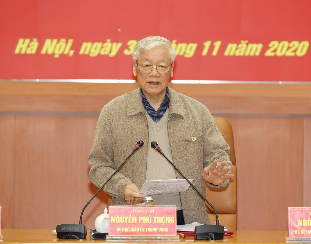 Tổng Bí thư, Chủ tịch nước Nguyễn Phú Trọng phát biểu chỉ đạo Hội nghị. Ảnh: TTXVN.