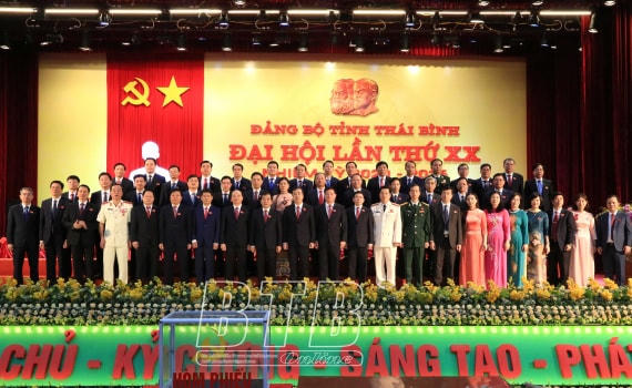 Ban Chấp hành Đảng bộ tỉnh Thái Bình khóa mới. Ảnh: Báo Thái Bình.