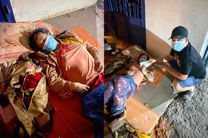 Anh Trần Hoàng Vương và nhóm bạn của mình đã giúp đỡ gia đình cháu bé.