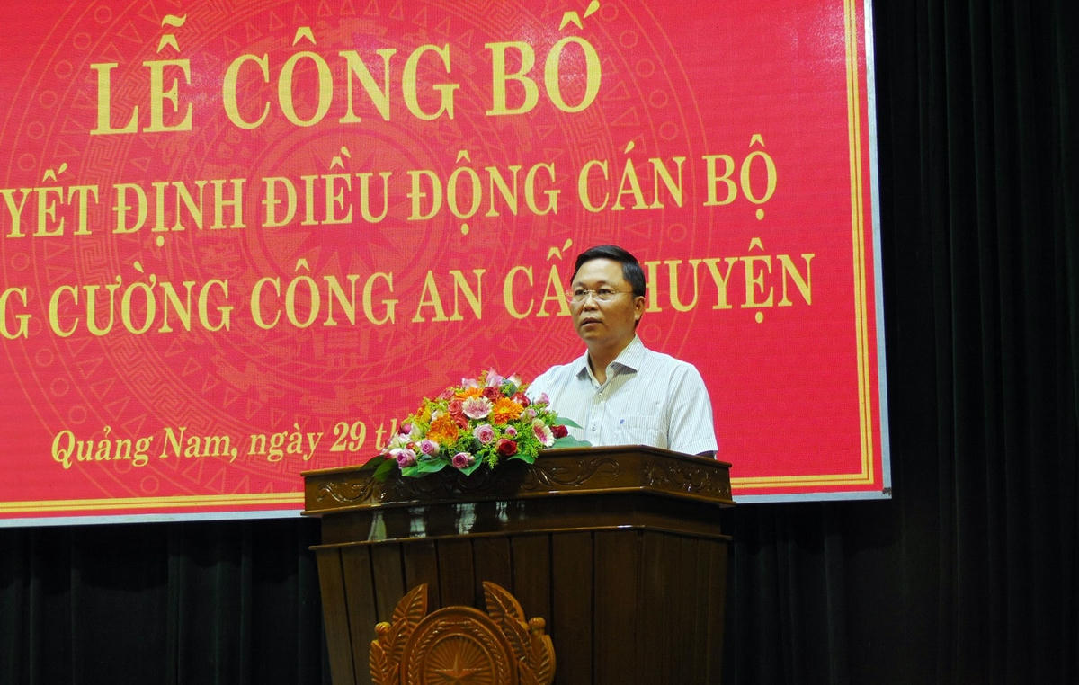 Ông Lê Trí Thanh, Chủ tịch UBND tỉnh Quảng Nam phát biểu tại buổi lễ.