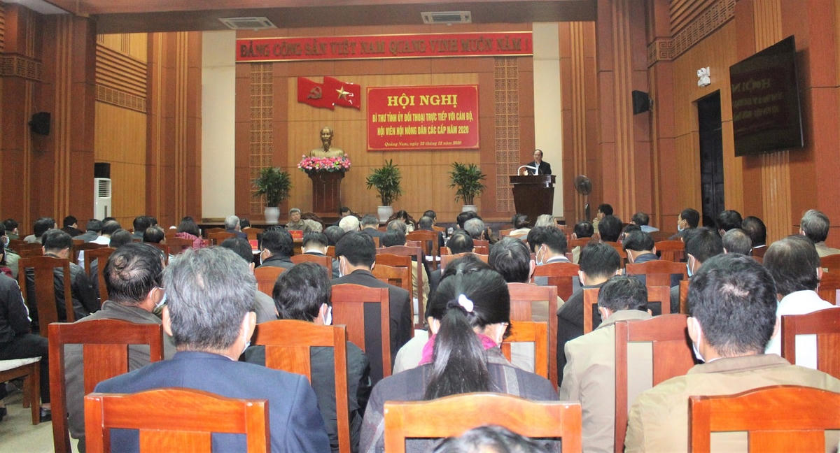 Quang cảnh buổi đối thoại với các hội viên nông dân các cấp năm 2020.