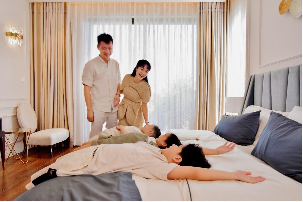 Ốc Thanh Vân hạnh phúc khi ba con đều yêu thích không gian sống tại Aqua City
