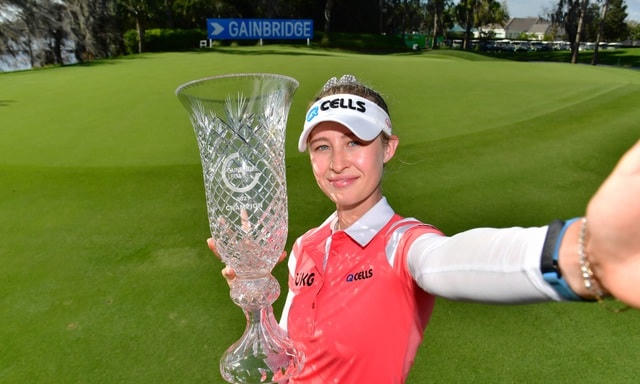 Nelly Korda giành chức vô địch Gainbridge đầy thuyết phục và đây là danh hiệu LPGA Tour lần đầu tiên trong sự nghiệp.  