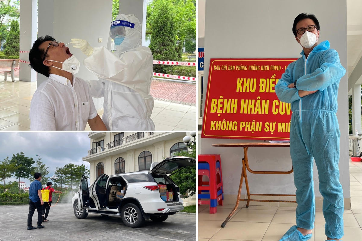 Tại tâm dịch, ông Mẫn đều tuân thủ nghiêm túc quy định phòng dịch và được các y bác sĩ thường xuyên lấy mẫu xét nghiệm Covid-19 đảm bảo an toàn dịch.  