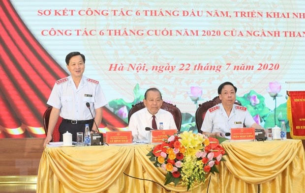 Tổng Thanh tra Chính phủ Lê Minh Khái phát biểu. (Ảnh: Doãn Tấn/TTXVN).