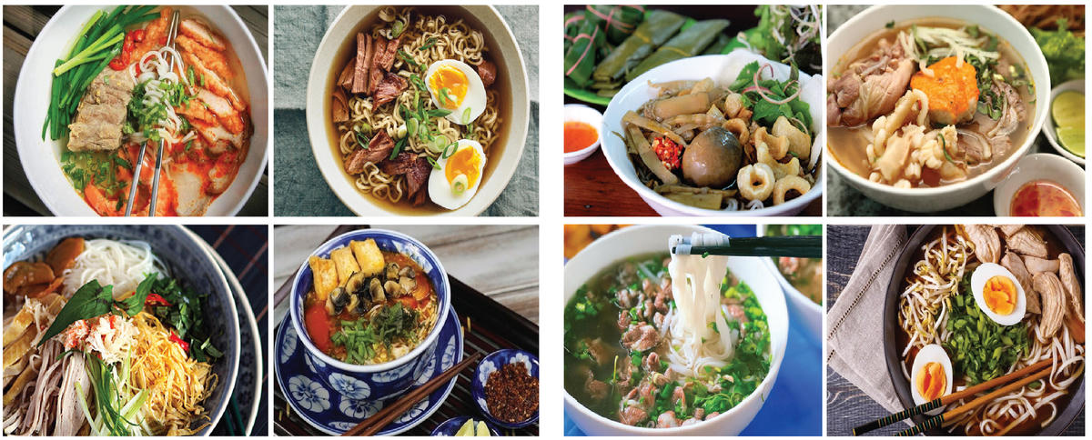 Thật khó kể hết được sự phong phú của các món ăn làm từ sợi ở Việt Nam.