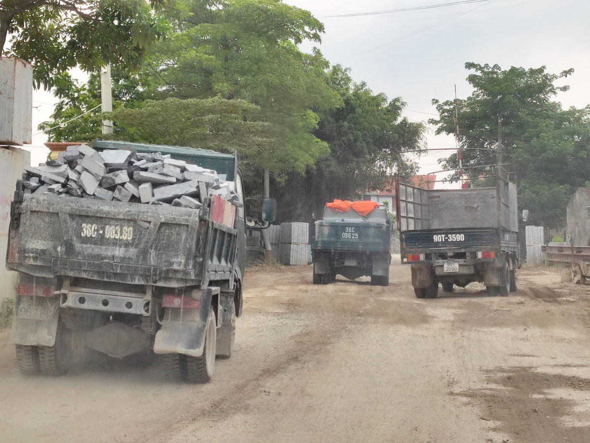 Tuyến Quốc lộ 45 – đoạn chạy qua phường An Hưng bị hư hỏng nghiêm trọng.