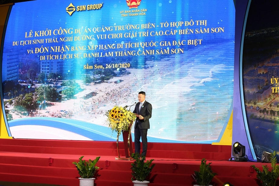 Ông Đặng Minh Trường- Chủ tịch HĐQT Tập đoàn Sun Group phát biểu tại sự kiện