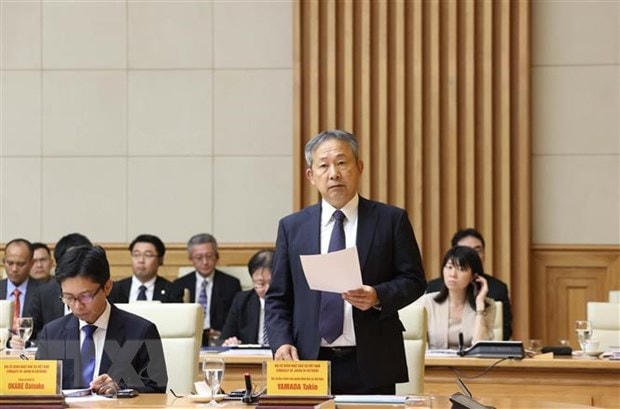 Ông Yamada Takio, Đại sứ Đặc mệnh Toàn quyền Nhật Bản tại Việt Nam phát biểu. Ảnh: TTXVN.  