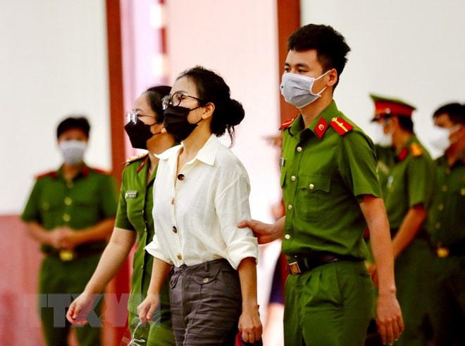 Bị cáo Lê Thị Thanh Thúy bị tuyên phạt y án sơ thẩm. (Ảnh: Thành Chung/TTXVN).