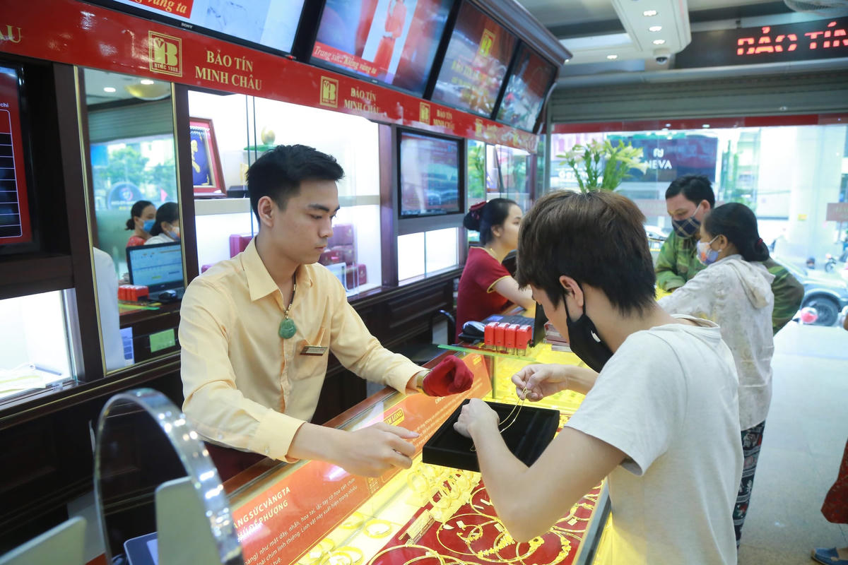 Giá vàng ngày 7/7 đã lập đỉnh mới. Ảnh: Phạm Quang Vinh.