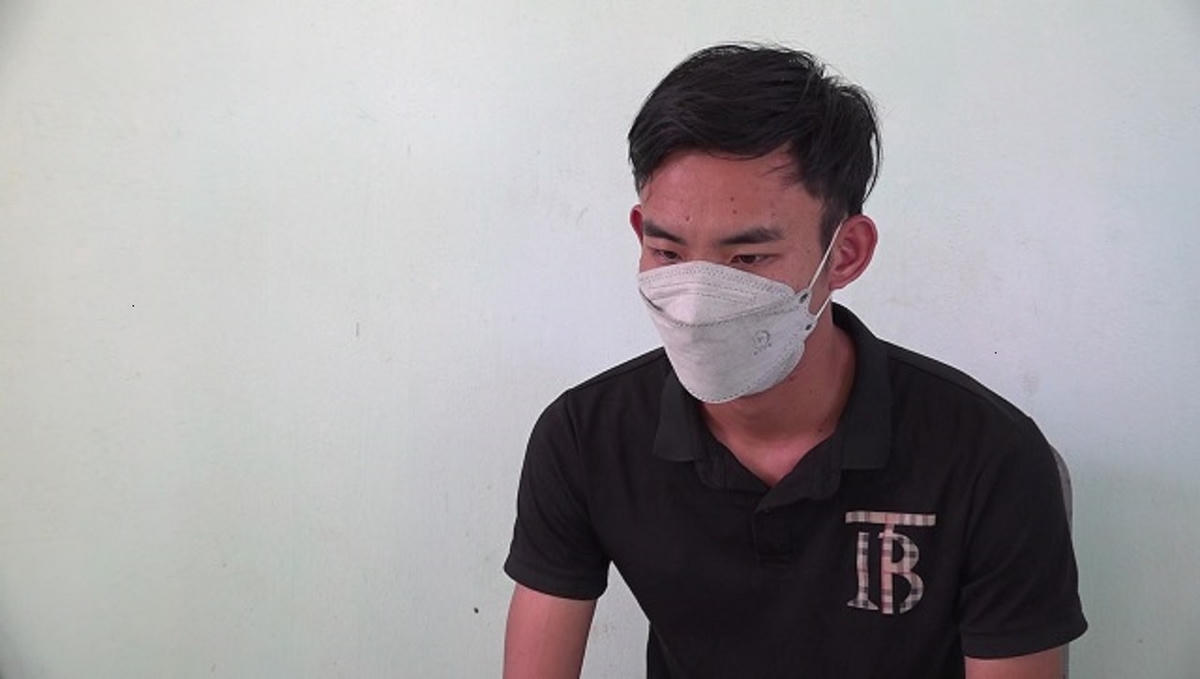 Đối tượng Nguyễn Văn Dũng tại cơ quan điều tra.