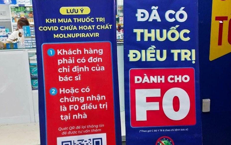 Nhiều nhà thuốc thông báo bán thuốc Molnupiravir trị Covid-19.
