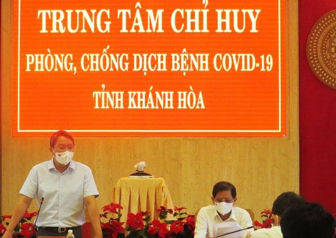 Ông Nguyễn Hải Ninh, Bí thư Tỉnh ủy Khánh Hòa phát biểu tại buổi đến thăm.