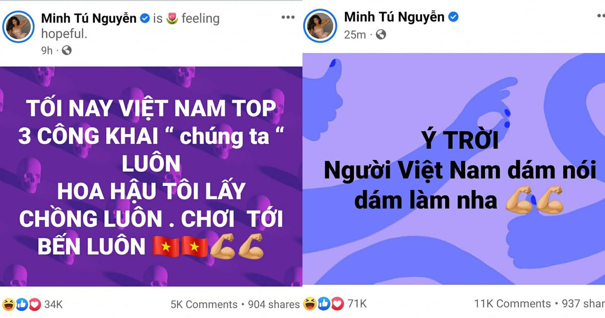 Siêu mẫu Minh Tú tuyên bố nếu Thùy Tiên lọt vào top 3 sẽ lấy chồng. Tuy nhiên, học trò của cô còn làm được nhiều hơn kỳ vòng khi đăng quang Hoa hậu Hoà bình Quốc tế 2021.