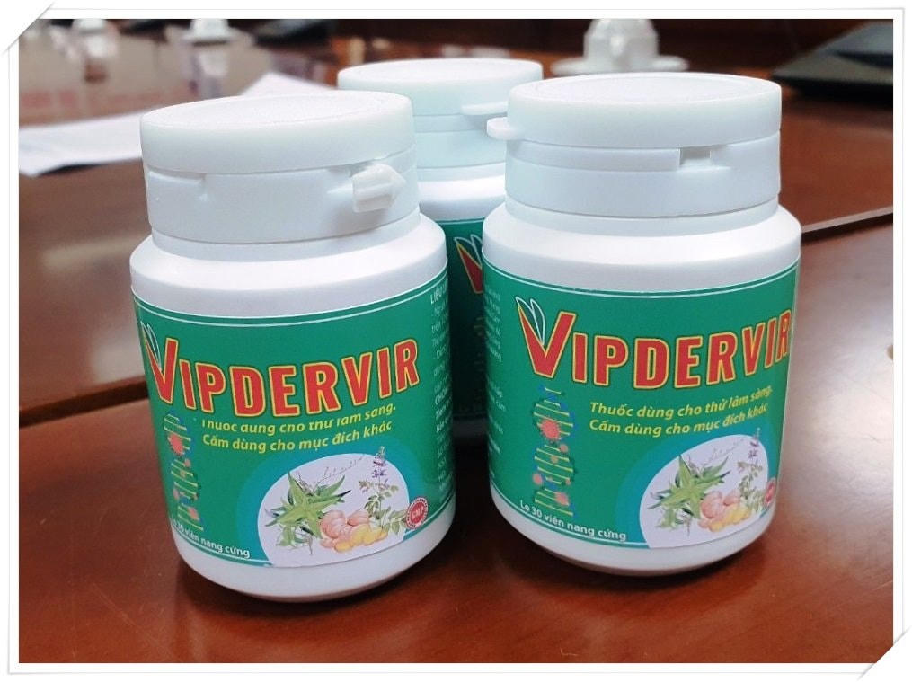 Thuốc Vipdervir do Viện Hàn Lâm Khoa học và Công nghệ Việt Nam công bố thử nghiệm lâm sàngtrên người bệnh Covid-19.