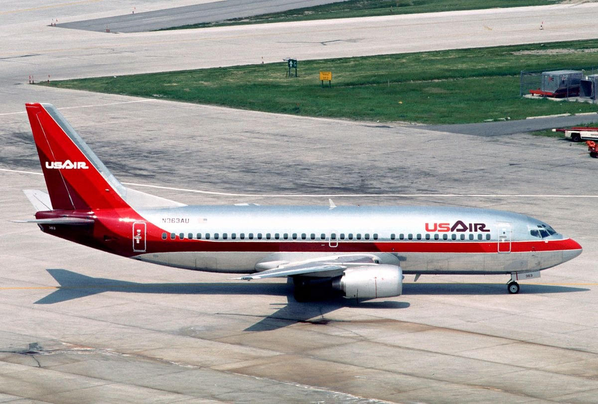 Chiếc Boeing 737 thuộc hãng hàng không Mỹ USAir . Ảnh: SCMP.