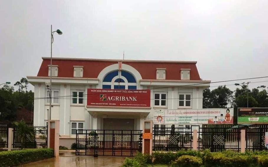Trụ sở Agribank chi nhánh huyện Tuy Đức nơi một lãnh đạo xin phép nghỉ do bận việc gia đình.