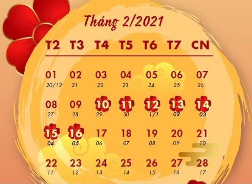 Lịch nghỉ Tết Nguyên đán 2021 của các ngân hàng. Ảnh minh hoạ.