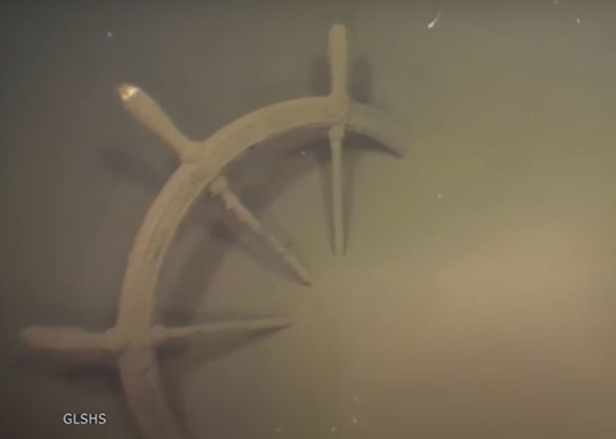 Bánh lái của con tàu Atlanta. Ảnh: GLSHS.