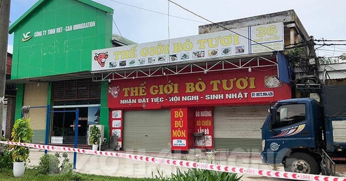 Nhà hàng thế giới bò tươi, nơi có ca mắc Covid-19 ở Hải Dương.