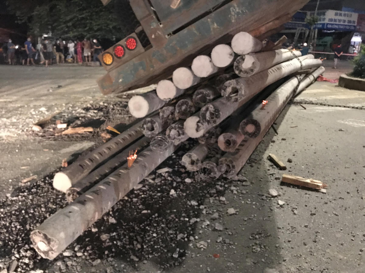 Hiện trường vụ tai nạn. Ảnh: TL.