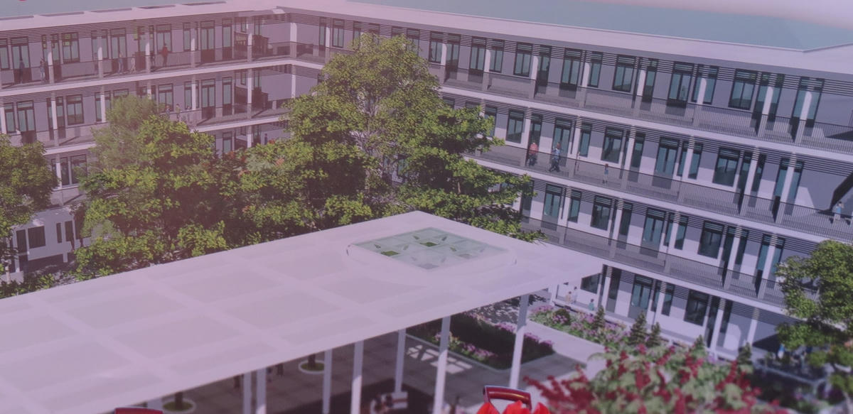 Phối cảnh trường THCS Châu Hòa.