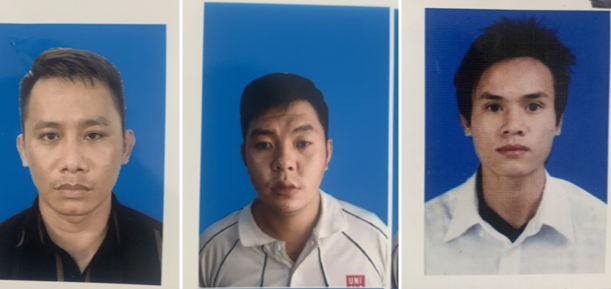 Công an Hải Phòng cung cấp ảnh ba đối tượng trong vụ án.