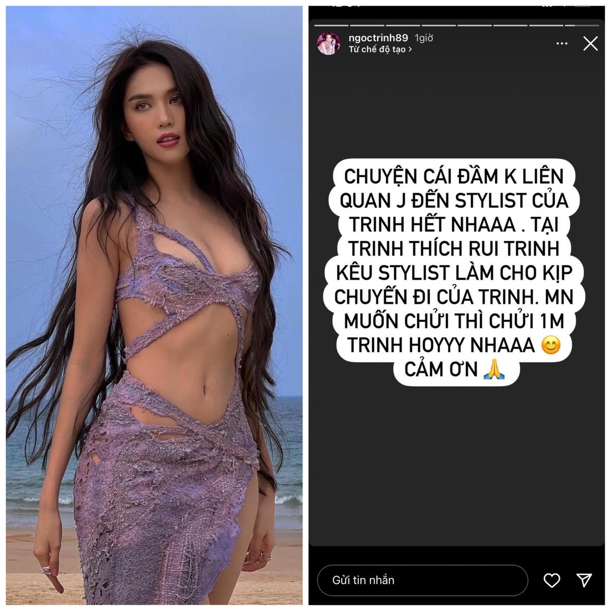 Ngọc Trinh lên tiếng phân trần sự việc. 