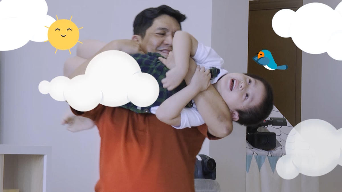 Con trai Đức Thịnh tỏ rõ sự nhí nhảnh trong "Mẹ vắng nhà, ba là siêu nhân".