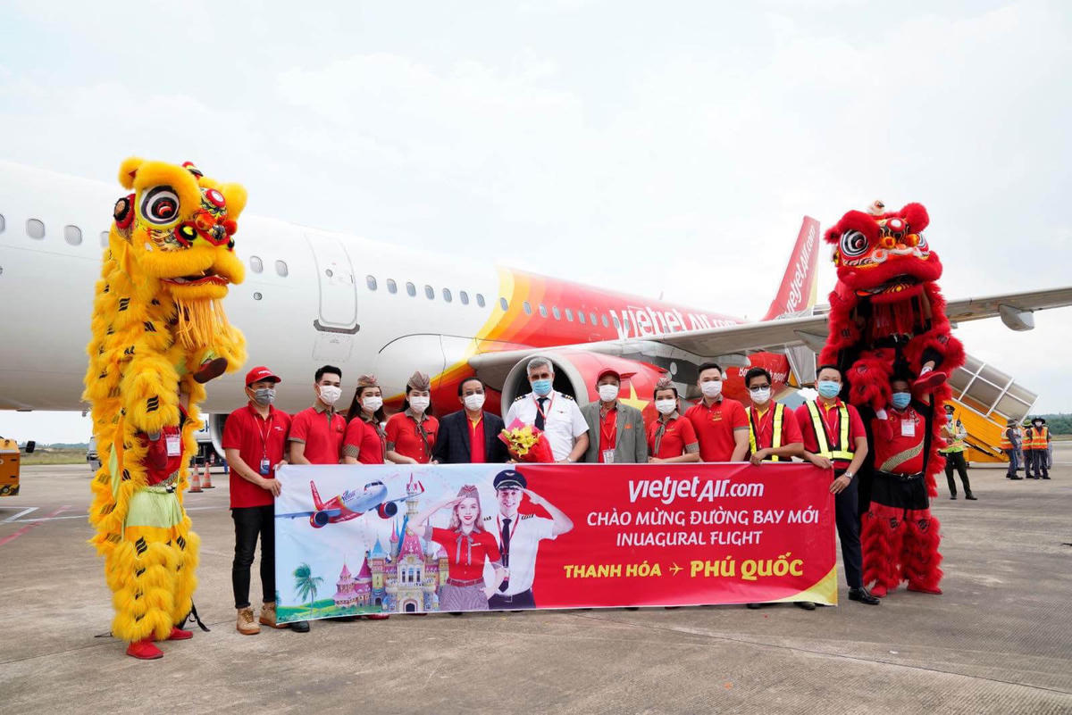 Vietjet kết nối Phú Quốc với Thanh Hoá, Đà Lạt, Nha Trang, Huế, Cần Thơ