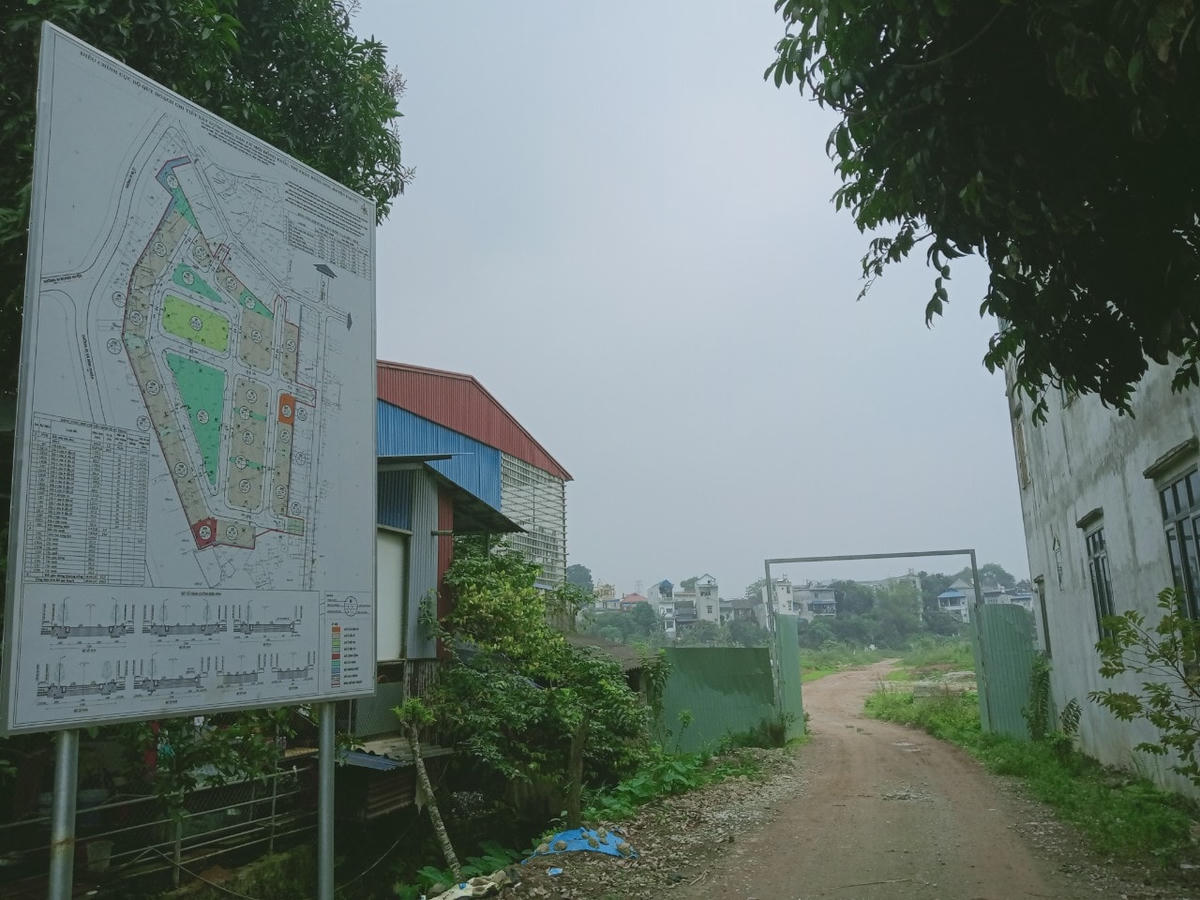 Cổng vào Dự án Khu đô thị mới Đồng Khốc, thị trấn Hùng Sơn, huyện Đại Từ, Thái Nguyên.