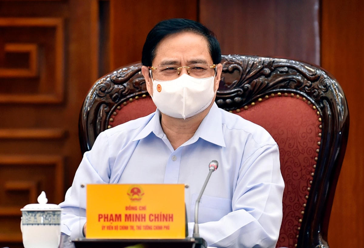Thủ tướng Chính phủ Phạm Minh Chính phát biểu tại cuộc họp - Ảnh: VGP/Nhật Bắc.