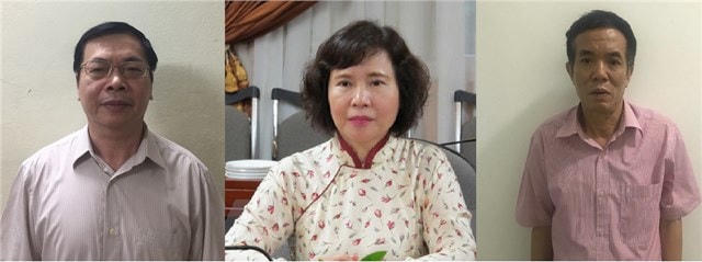 Các bị cáo Vũ Huy Hoàng, Hồ Thị Kim Thoa, Phan Chí Dũng.