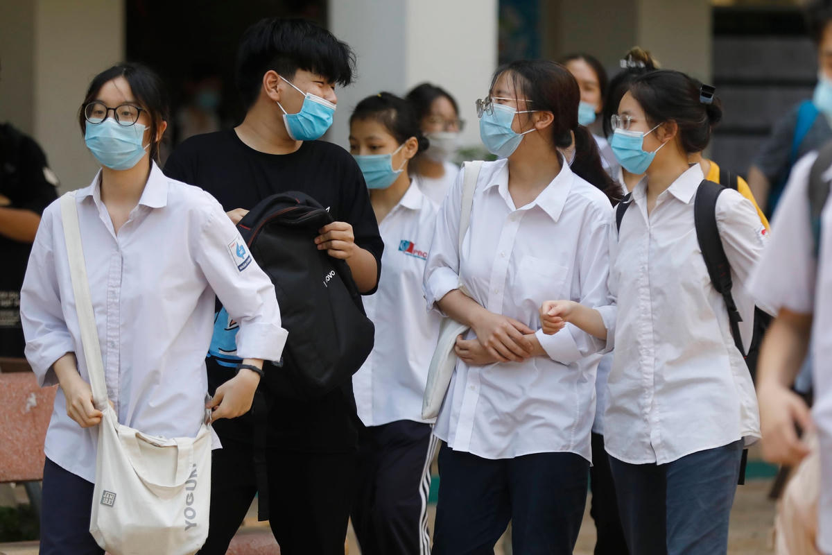 Thí sinh dự thi tốt nghiệp THPT 2021 (ảnh: Phạm Quang Vinh) 