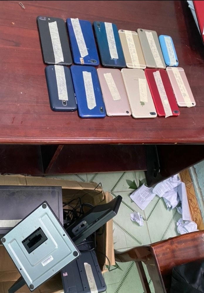 Một số tang vật vụ án.