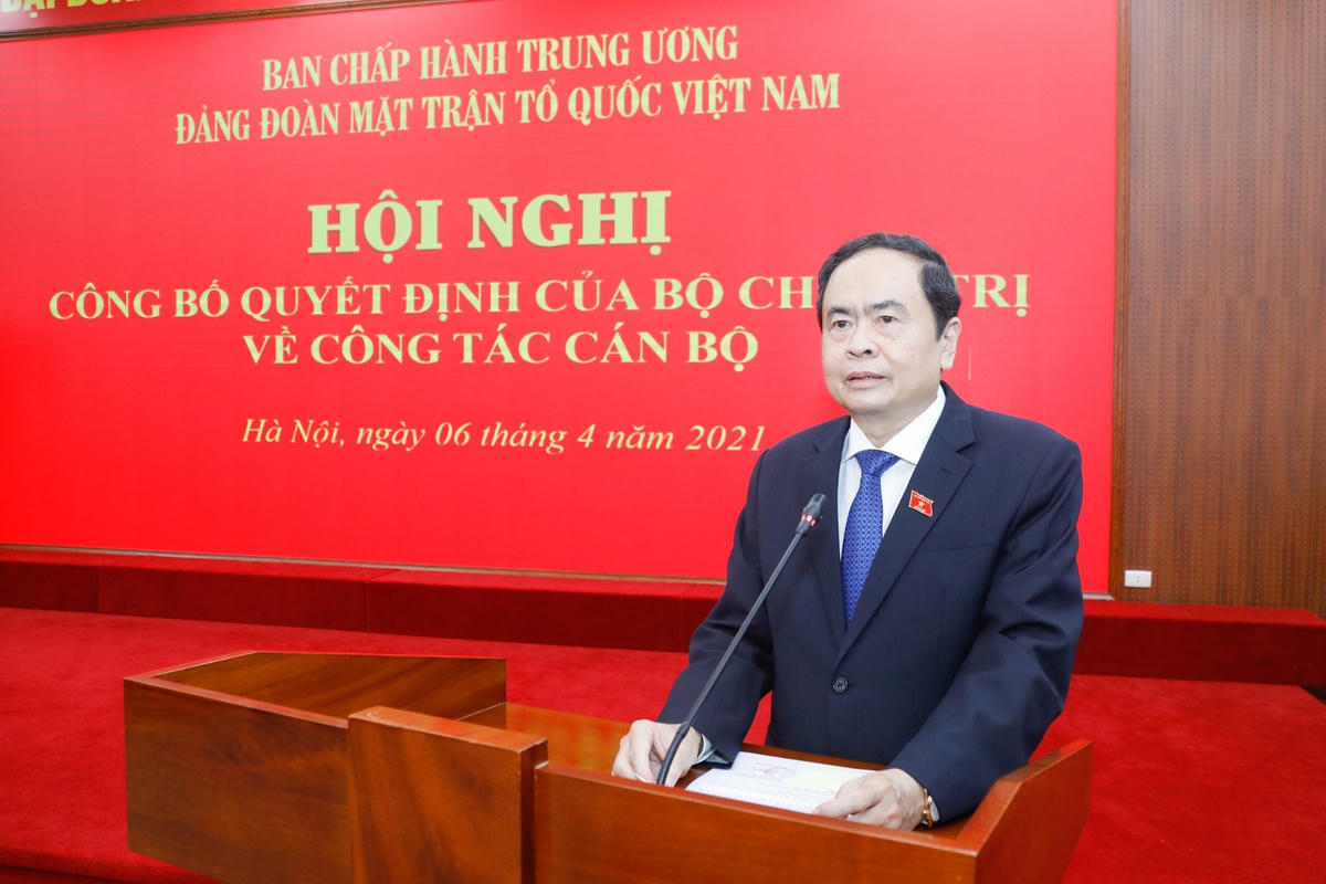 Chủ tịch Trần Thanh Mẫn phát biểu tại Hội nghị.