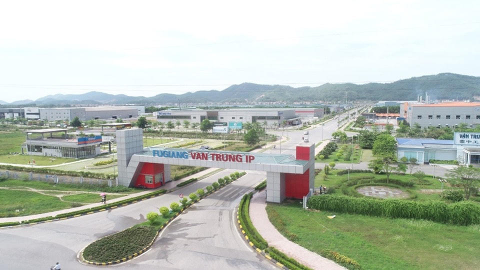 Khu công nghiệp Vân Trung nơi có nhiều ca nhiễm trong thời gian qua.