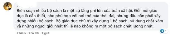 Ý kiến của một phụ huynh về việc biên soạn SGK. (Nguồn: Sưu tầm) 