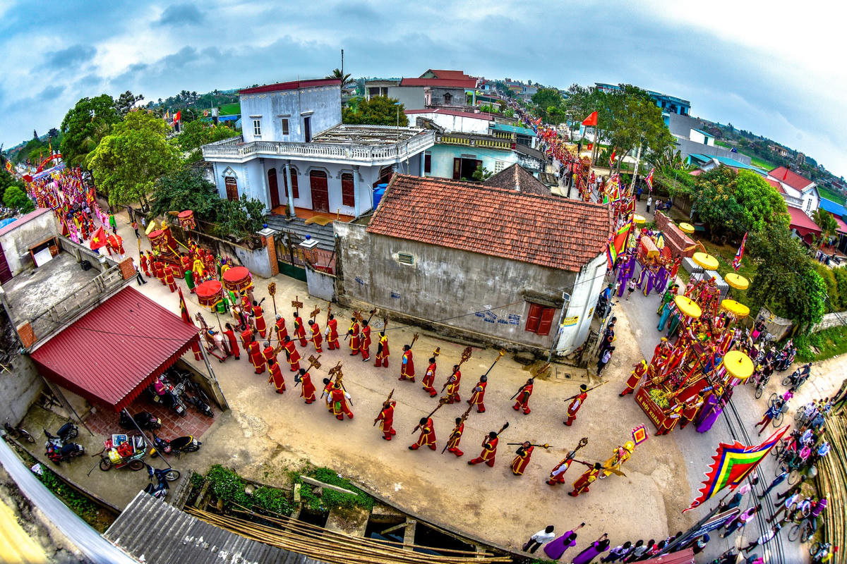 Lễ hội đầu xuân ở xã Đa Lộc, huyện Hậu Lộc.  Ảnh: Trọng Thắng