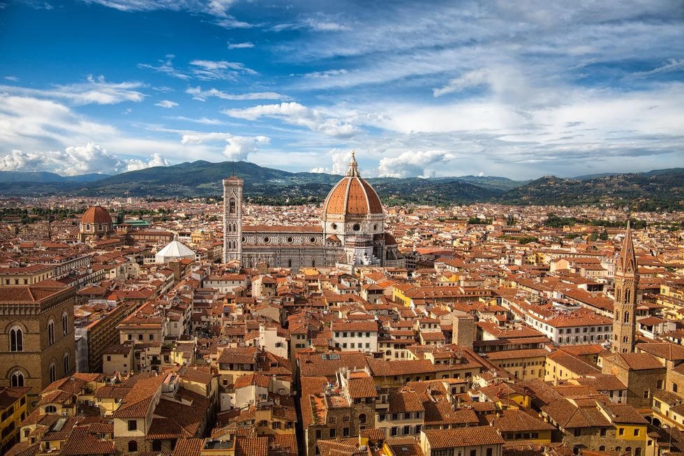 Vẻ đẹp tráng lệ của thành phố Florence – cái nôi của nghệ thuật châu Âu. Ảnh: Country Living.  
