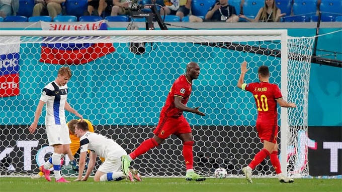 Lukaku ấn định chiến thắng cho đội tuyển Bỉ và mở con đường đến vòng sau cho Đan Mạch.