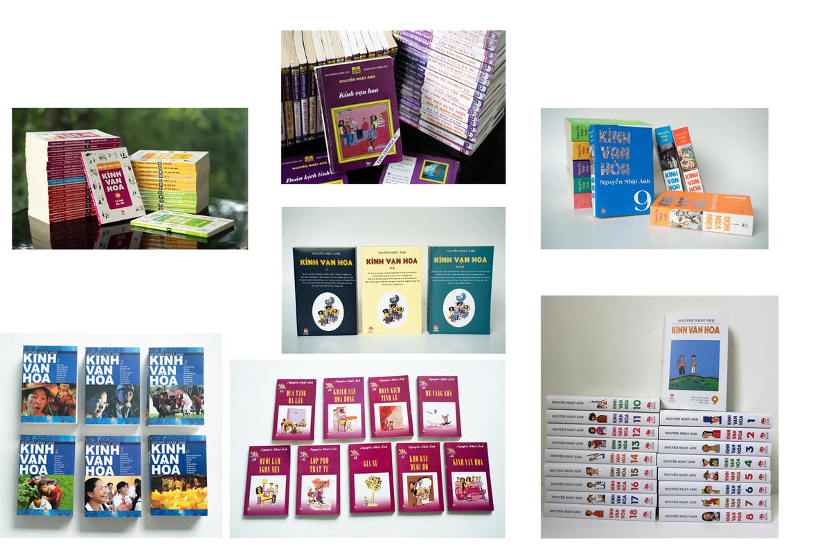 Bộ sách "Kính vạn hoa" từng được tái bản nhiều lần, với hình thức khác nhau.