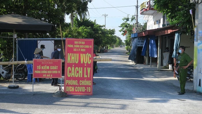 Xã Lý Học, nơi ghi nhận nhiều ca bệnh được cách ly y tế triệt để.