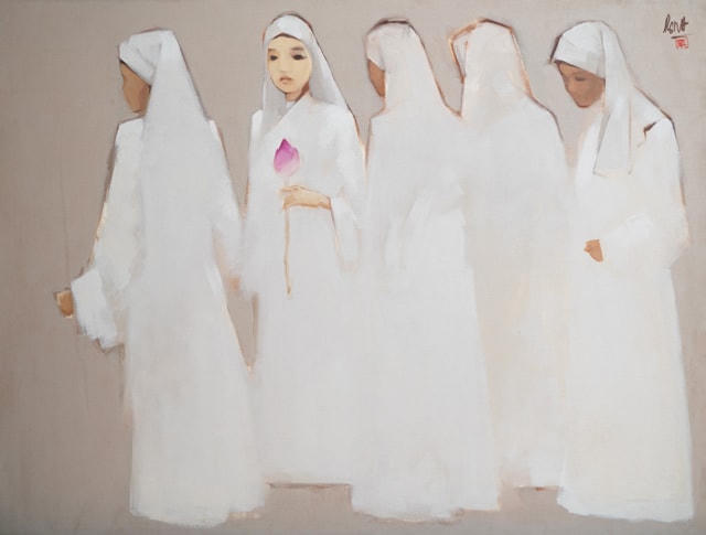 Tác phẩm Ni sư của họa sĩ Nguyễn Thanh Bình.